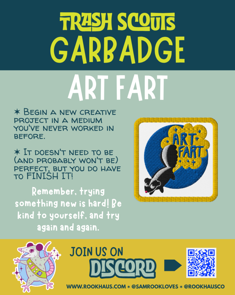 Art Fart - Embroidered Garbadge