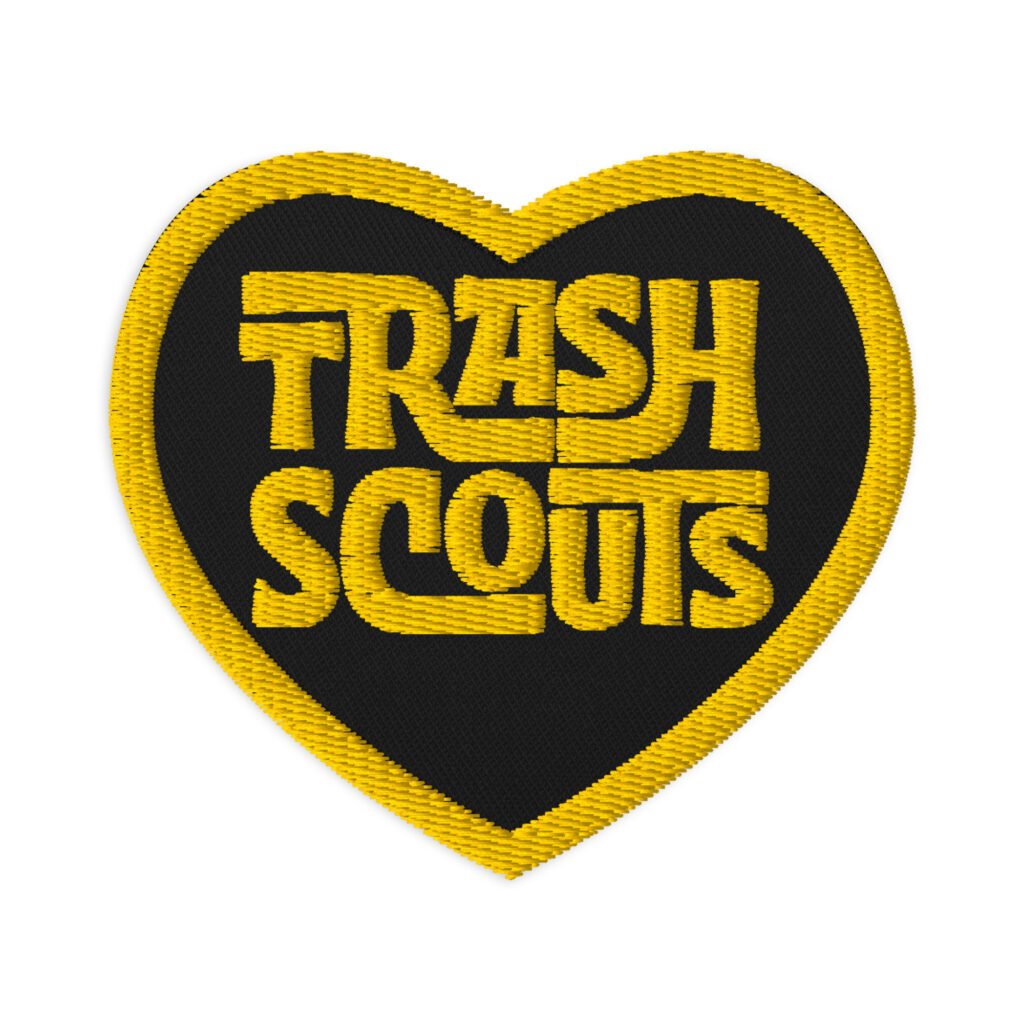 Trash Scouts Heart Embroidered Garbadge