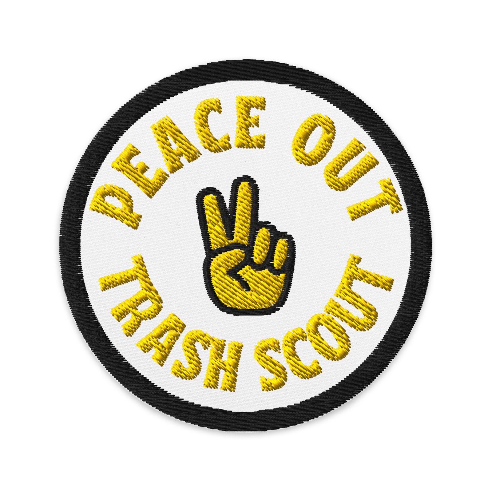 Peace Out Trash Scout - Embroidered Garbadge - Image 1