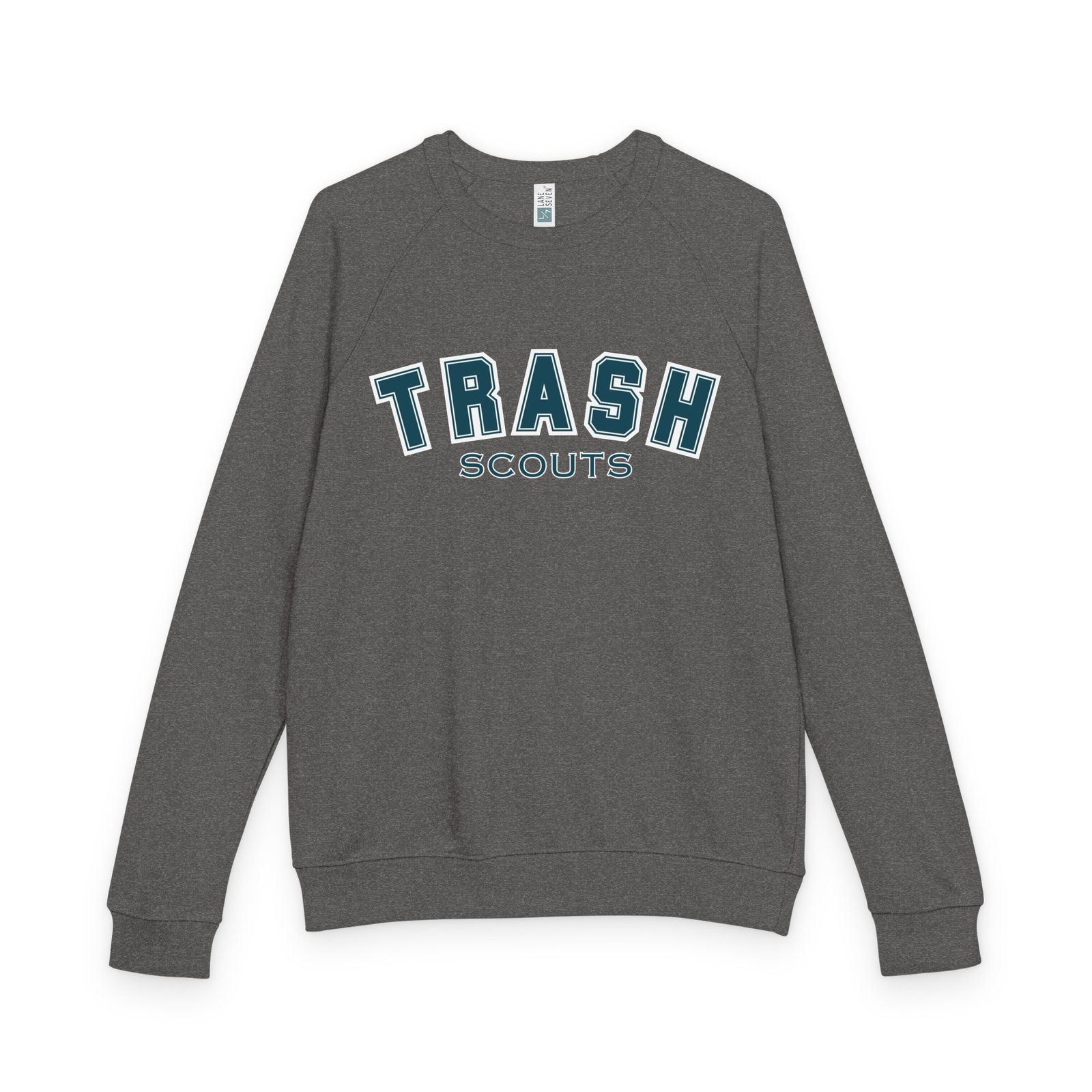Trash U - Collegiate French terry raglan crewneck - Image 3