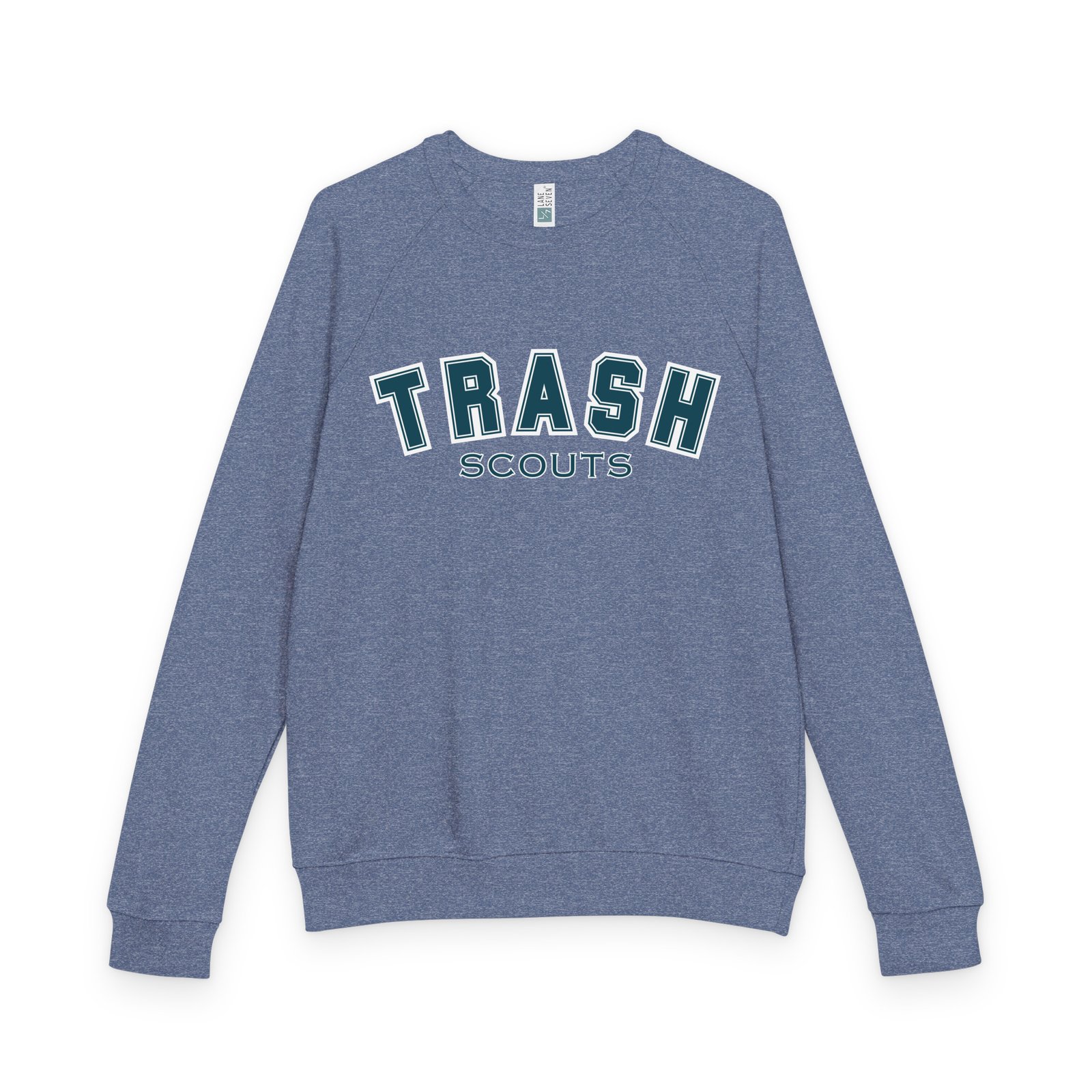 Trash U - Collegiate French terry raglan crewneck - Image 5