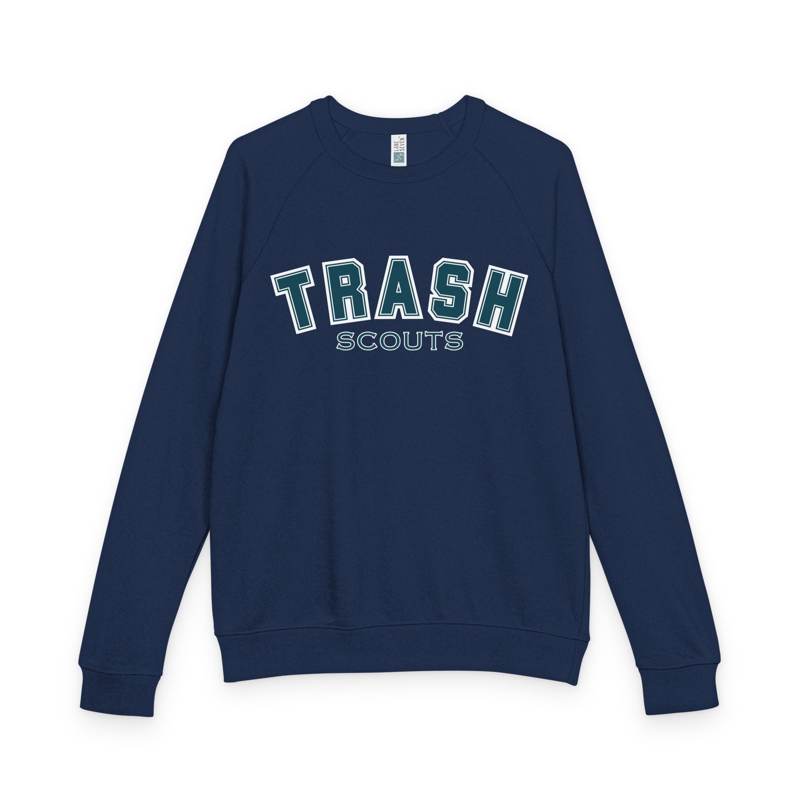 Trash U - Collegiate French terry raglan crewneck - Image 2